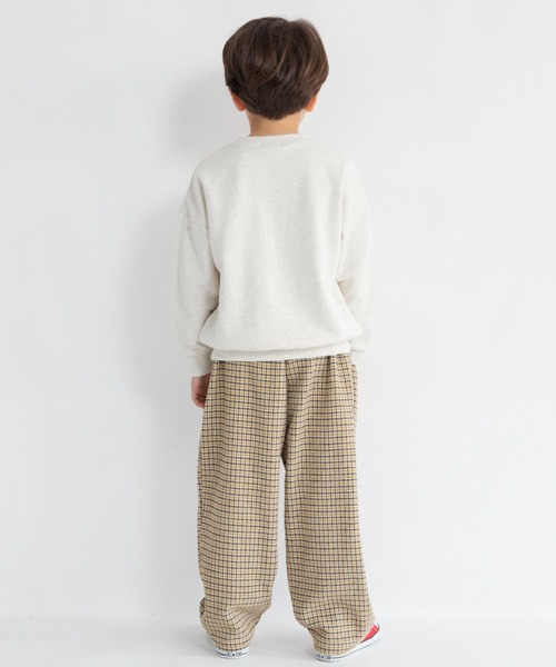 BRANSHES（ブランシェス）の「【デニム/異素材ポケット付】裏毛トレーナー（スウェット・キッズ・ブラック/キナリ/レンガ・80/90/120/140/150/110/100/130/160）」の12枚目の写真