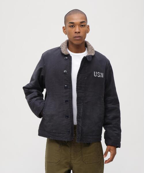 AVIREX（アヴィレックス）の「WASHED Ｎ‐1 JACKET HERITAGE / ウォッシュド エヌワン ジャケット / AVIREX / アヴィレックス（ミリタリージャケット・メンズ・ネイビー/オリーブ系・40/42/38/44）」の2枚目の写真
