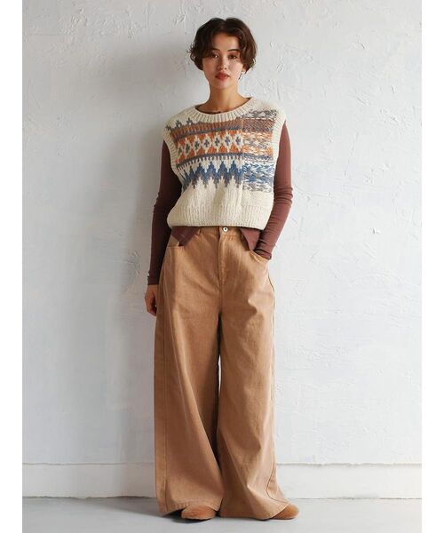 FIKA.(フィーカ)の「Fair isle knit vest(ニット/セーター・レディース・ホワイト・MEDIUM)」の8枚目の写真