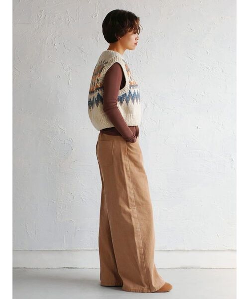 FIKA.(フィーカ)の「Fair isle knit vest(ニット/セーター・レディース・ホワイト・MEDIUM)」の9枚目の写真