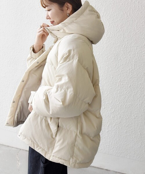 WEB限定】SHIPS any: フーディ ショート ダウン ジャケット 2（ダウン