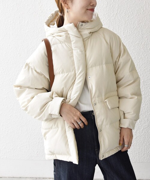 WEB限定】SHIPS any: フーディ ショート ダウン ジャケット 2（ダウン