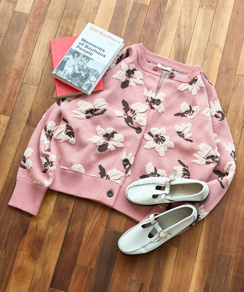 セール】＜新色追加＞モールジャカード ニットカーディガン