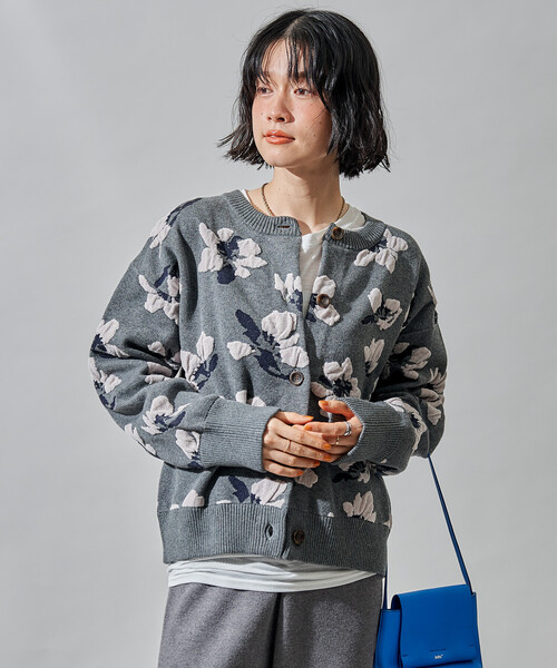 セール】＜新色追加＞モールジャカード ニットカーディガン