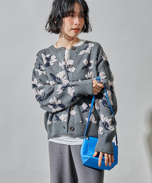 FREAK'S STORE(フリークスストア)の「<新色追加>モールジャカード ニットカーディガン(カーディガン/ボレロ・レディース・ブラック/グレー/ブラウン/ピンク・フリ-)」の20枚目の写真
