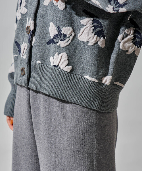 セール】＜新色追加＞モールジャカード ニットカーディガン