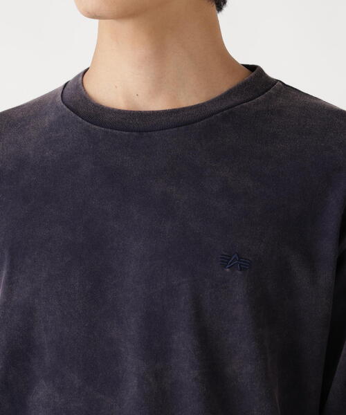 Alpha Industries（アルファインダストリーズ）の「Alpha Industries/アルファインダストリーズ/SNOW WASH LS T-SHIRT/スノー ウォッシュ Tシャツ（Tシャツ/カットソー・メンズ・ネイビー/チャコール/ブラック/ホワイト系2/オリーブ系・2XL/L/M/S/XL）」の21枚目の写真