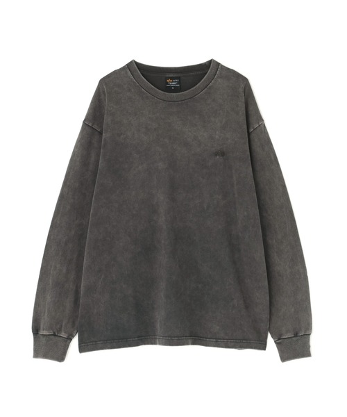 Alpha Industries（アルファインダストリーズ）の「Alpha Industries/アルファインダストリーズ/SNOW WASH LS T-SHIRT/スノー ウォッシュ Tシャツ（Tシャツ/カットソー・メンズ・ネイビー/チャコール/ブラック/ホワイト系2/オリーブ系・2XL/L/M/S/XL）」の3枚目の写真