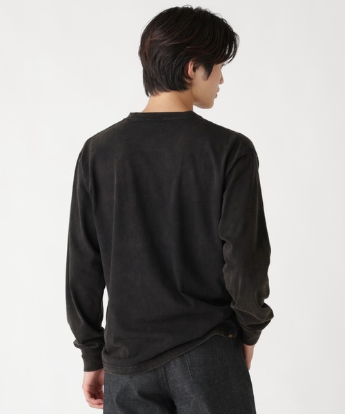 Alpha Industries（アルファインダストリーズ）の「Alpha Industries/アルファインダストリーズ/SNOW WASH LS T-SHIRT/スノー ウォッシュ Tシャツ（Tシャツ/カットソー・メンズ・ネイビー/チャコール/ブラック/ホワイト系2/オリーブ系・2XL/L/M/S/XL）」の6枚目の写真