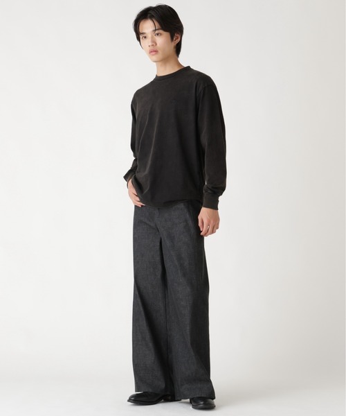 Alpha Industries（アルファインダストリーズ）の「Alpha Industries/アルファインダストリーズ/SNOW WASH LS T-SHIRT/スノー ウォッシュ Tシャツ（Tシャツ/カットソー・メンズ・ネイビー/チャコール/ブラック/ホワイト系2/オリーブ系・2XL/L/M/S/XL）」の8枚目の写真