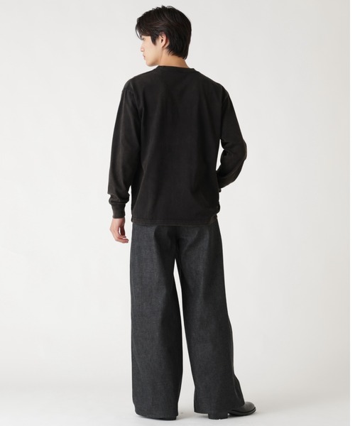 Alpha Industries（アルファインダストリーズ）の「Alpha Industries/アルファインダストリーズ/SNOW WASH LS T-SHIRT/スノー ウォッシュ Tシャツ（Tシャツ/カットソー・メンズ・ネイビー/チャコール/ブラック/ホワイト系2/オリーブ系・2XL/L/M/S/XL）」の9枚目の写真