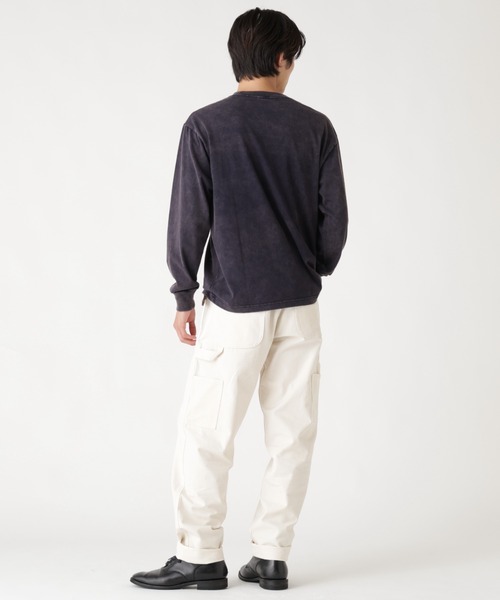 Alpha Industries（アルファインダストリーズ）の「Alpha Industries/アルファインダストリーズ/SNOW WASH LS T-SHIRT/スノー ウォッシュ Tシャツ（Tシャツ/カットソー・メンズ・ネイビー/チャコール/ブラック/ホワイト系2/オリーブ系・2XL/L/M/S/XL）」の11枚目の写真