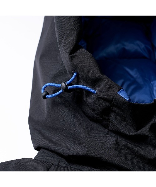 Foxfire（フォックスファイヤー）の「NANGA×Foxfire GORE-TEX WS フィッシングダウンジャケット（ダウンジャケット/コート・メンズ・ブラック/ブルー・S/M/L/XL）」の5枚目の写真