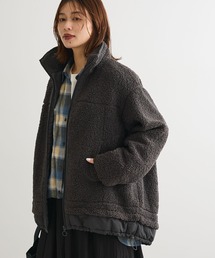 Green　Parks | 異素材コンビスタンドボアブルゾン(ブルゾン)