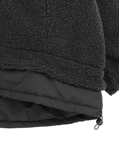 Green　Parks（グリーンパークス）の「異素材コンビスタンドボアブルゾン（ブルゾン・レディース・チャコールグレー/アイボリー/キャメル・FREE）」の11枚目の写真