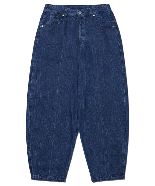 NOMANUAL(NOMANUAL)の「C.W WIDE DENIM PANTS - WASHED BLUE(デニムパンツ・レディース・その他・SMALL/MEDIUM/LARGE/X-SMALL)」の1枚目の写真