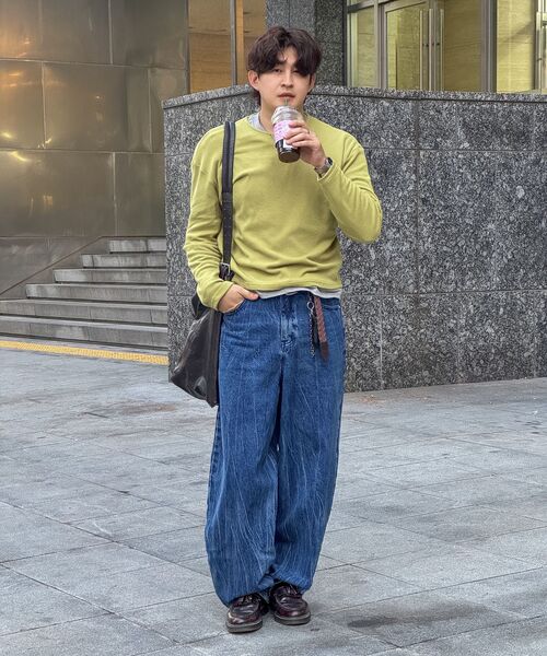 NOMANUAL(NOMANUAL)の「C.W WIDE DENIM PANTS - WASHED BLUE(デニムパンツ・レディース・その他・SMALL/MEDIUM/LARGE/X-SMALL)」の11枚目の写真