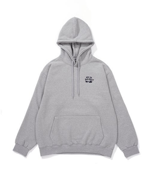 GAKKAI UNIONS（ガッカイユニオンズ）の「シリアスペンギン刺繍フードパーカーグレー（パーカー・レディース・その他・MEDIUM/LARGE）」の2枚目の写真