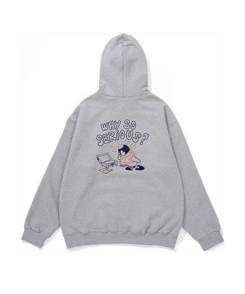 GAKKAI UNIONS（ガッカイユニオンズ）の「シリアスペンギン刺繍フードパーカーグレー（パーカー・レディース・その他・MEDIUM/LARGE）」の3枚目の写真