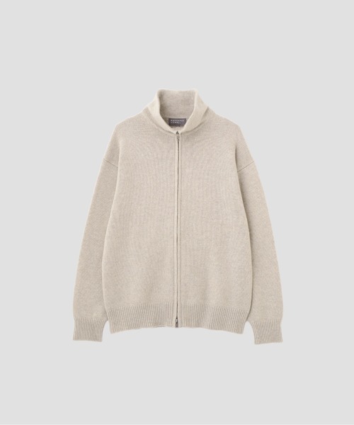 MARGARET HOWELL（マーガレットハウエル）の「WOOL CASHMERE SILK（カーディガン/ボレロ・メンズ・ブラック/ライトベージュ・MEDIUM/LARGE）」の9枚目の写真