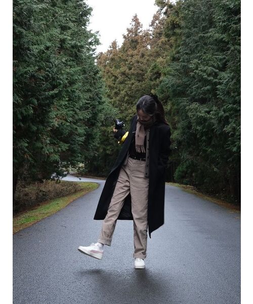MUSINSA STANDARD WOMAN（ムシンサスタンダードウーマン）の「ウィメンズカシミヤブレンドオーバーショルダーシングルコート[ブラック]（チェスターコート・レディース・その他・SMALL/MEDIUM/LARGE/X-SMALL）」の17枚目の写真