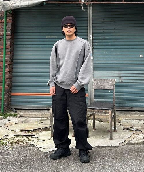 MUSINSA STANDARD（ムシンサスタンダード）の「コットンパラシュートカーゴパンツ[ブラック]（スウェットパンツ・メンズ・その他・40/31/33/26/27/28/29/38/42/36/34/32/30）」の10枚目の写真