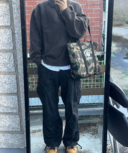 MUSINSA STANDARD（ムシンサスタンダード）の「コットンパラシュートカーゴパンツ[ブラック]（スウェットパンツ・メンズ・その他・40/31/33/26/27/28/29/38/42/36/34/32/30）」の9枚目の写真
