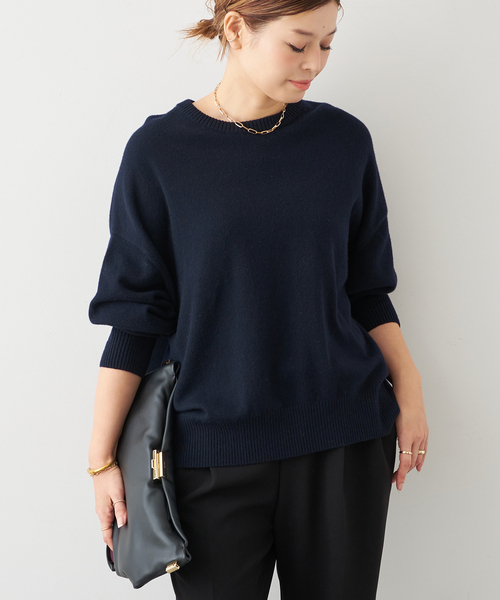 Deuxieme Classe（ドゥーズィエムクラス）の「JUSPER クルーネック プルオーバー（ニット/セーター・レディース・ネイビー・FREE）」の6枚目の写真