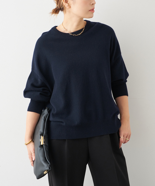 Deuxieme Classe（ドゥーズィエムクラス）の「JUSPER クルーネック プルオーバー（ニット/セーター・レディース・ネイビー・FREE）」の7枚目の写真