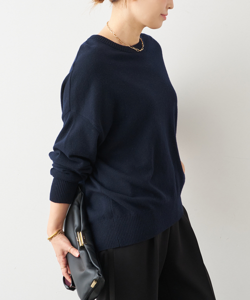 Deuxieme Classe（ドゥーズィエムクラス）の「JUSPER クルーネック プルオーバー（ニット/セーター・レディース・ネイビー・FREE）」の8枚目の写真