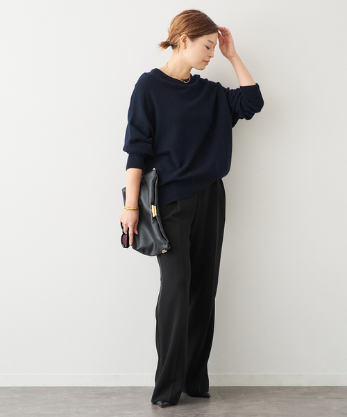 Deuxieme Classe（ドゥーズィエムクラス）の「JUSPER クルーネック プルオーバー（ニット/セーター・レディース・ネイビー・FREE）」の12枚目の写真