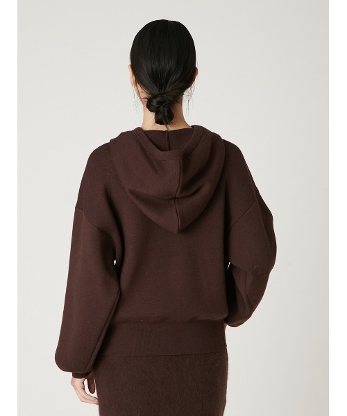 FRAY I.D（フレイアイディー）の「【Reebok× FRAY I.D】サテンロゴニットフーディー（パーカー・レディース・ブルー/ベージュ/ラベンダー/ブラウン・F）」の10枚目の写真