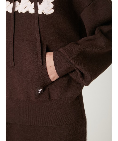 FRAY I.D（フレイアイディー）の「【Reebok× FRAY I.D】サテンロゴニットフーディー（パーカー・レディース・ブルー/ベージュ/ラベンダー/ブラウン・F）」の13枚目の写真