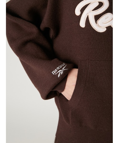 FRAY I.D（フレイアイディー）の「【Reebok× FRAY I.D】サテンロゴニットフーディー（パーカー・レディース・ブルー/ベージュ/ラベンダー/ブラウン・F）」の14枚目の写真