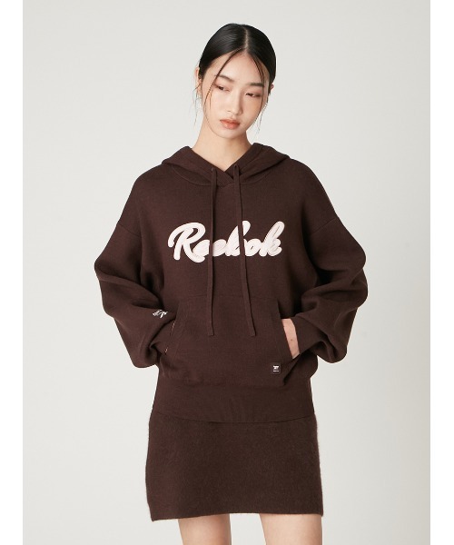 FRAY I.D（フレイアイディー）の「【Reebok× FRAY I.D】サテンロゴニットフーディー（パーカー・レディース・ブルー/ベージュ/ラベンダー/ブラウン・F）」の19枚目の写真