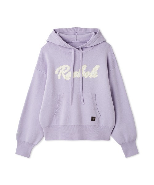 FRAY I.D（フレイアイディー）の「【Reebok× FRAY I.D】サテンロゴニットフーディー（パーカー・レディース・ブルー/ベージュ/ラベンダー/ブラウン・F）」の8枚目の写真