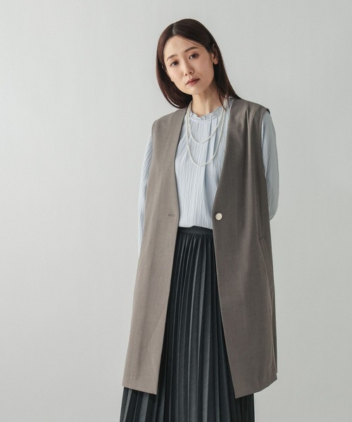 GLOBAL WORK（グローバルワーク）の「ウツクシルエットジレ/581033（その他アウター・レディース・モカ/ブラック/サックスブルー・LONG/REGULAR）」の21枚目の写真