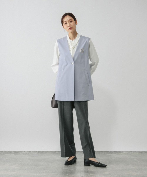 GLOBAL WORK（グローバルワーク）の「ウツクシルエットジレ/581033（その他アウター・レディース・モカ/ブラック/サックスブルー・LONG/REGULAR）」の22枚目の写真