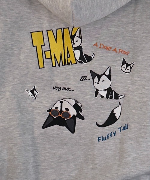 セール】T-MAC 背面キツネ刺繍 オーバーサイズ 裏起毛スウェット