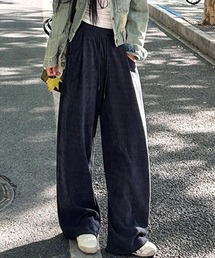 YUGA ハイウエスト フリースニットパンツ