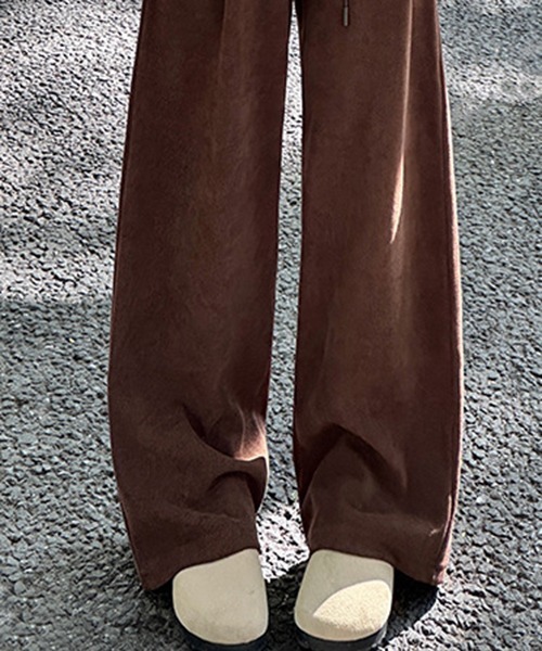 gossip!ロサンゼルス(ゴシップロサンゼルス)の「YUGA ハイウエスト フリースニットパンツ(その他パンツ・レディース・ブラック/カーキ/ダークブラウン/ダークグレー・M/L)」の10枚目の写真