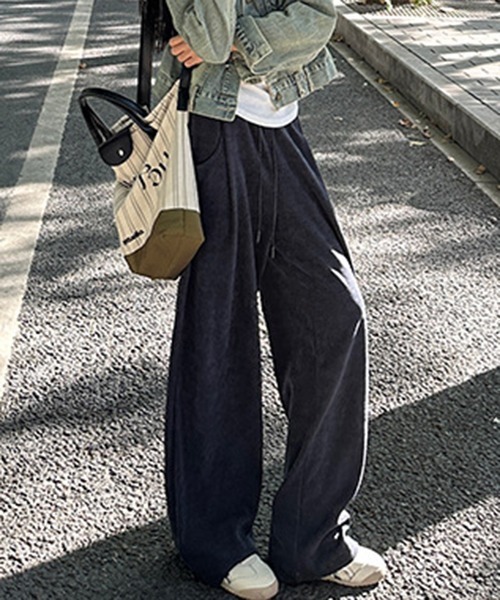 gossip!ロサンゼルス(ゴシップロサンゼルス)の「YUGA ハイウエスト フリースニットパンツ(その他パンツ・レディース・ブラック/カーキ/ダークブラウン/ダークグレー・M/L)」の11枚目の写真
