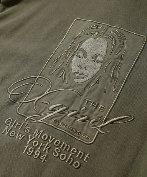 X-girl（エックスガール）の「PIGMENT DYED FACE AND LOGO SQUARE PATCH ZIP UP SWEAT HOODIE（パーカー・レディース・ブラック/オリーブ/ピンク・S/M）」の16枚目の写真