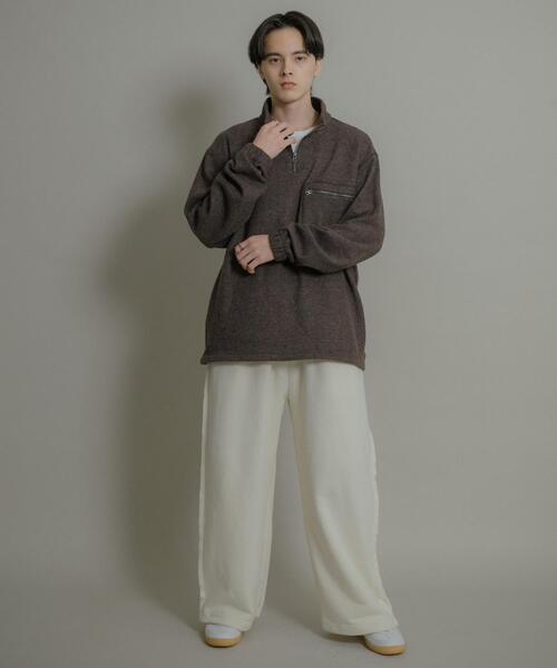 SENSE OF PLACE by URBAN RESEARCH（センスオブプレイスバイアーバンリサーチ）の「ウールジャージハーフZIP（Tシャツ/カットソー・メンズ・チャコールグレー/ブラウン・MEDIUM/LARGE）」の7枚目の写真