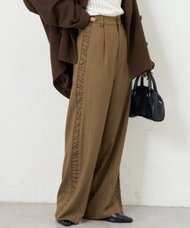 Kastane | 【一部店舗限定/3サイズ展開/高身長サイズ/低身長サイズ】B サイドシャーリングスラックス(その他パンツ)