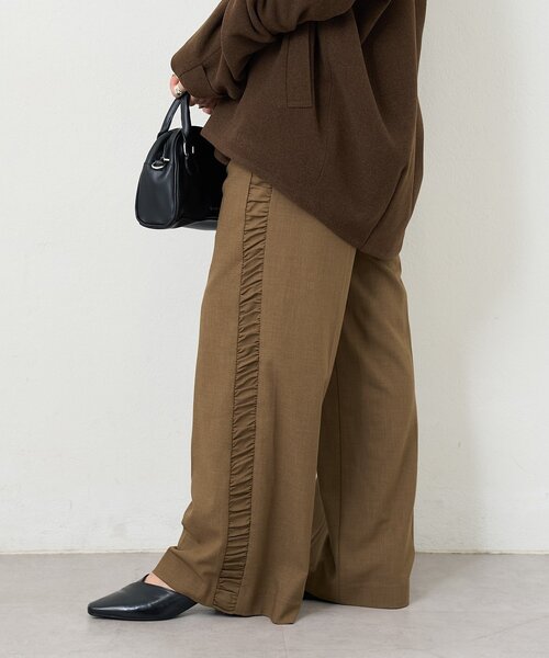Kastane(カスタネ)の「【一部店舗限定/3サイズ展開/高身長サイズ/低身長サイズ】B サイドシャーリングスラックス(その他パンツ・レディース・チャコールグレー/ブラウン・0/1/2)」の14枚目の写真
