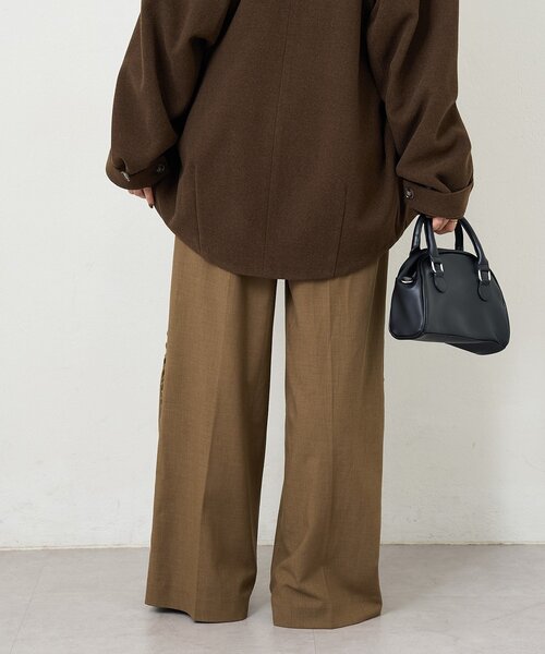 Kastane(カスタネ)の「【一部店舗限定/3サイズ展開/高身長サイズ/低身長サイズ】B サイドシャーリングスラックス(その他パンツ・レディース・チャコールグレー/ブラウン・0/1/2)」の16枚目の写真