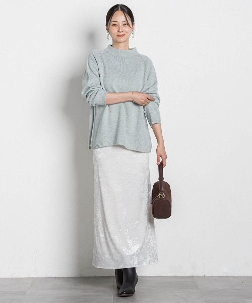 LAUTREAMONT（ロートレアモン）の「スノーベロアクラッシュスカート（スカート・レディース・ホワイト/ライトグレー・9号）」の7枚目の写真