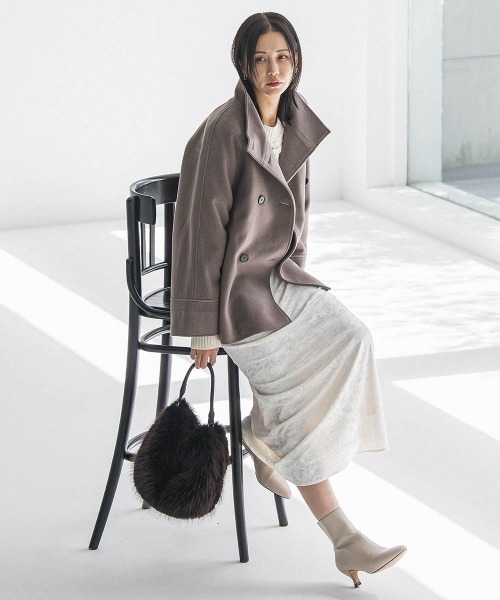 LAUTREAMONT（ロートレアモン）の「スノーベロアクラッシュスカート（スカート・レディース・ホワイト/ライトグレー・9号）」の12枚目の写真