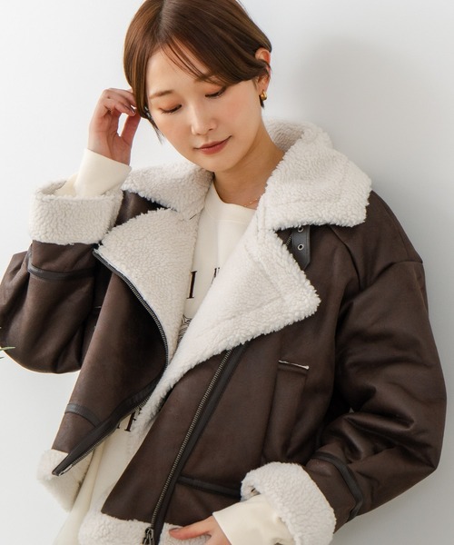 fort point(フォーポイント)の「【C-FORT POINT/フォートポイント】合皮ライダースジャケット(ライダースジャケット・レディース・ブラウン/ブラック・FREE)」の11枚目の写真